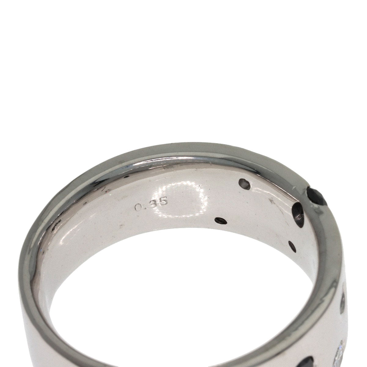 0.35ct Kinoshita Pearl Diamond Ring K18 White Gold 9.8g　Ladies