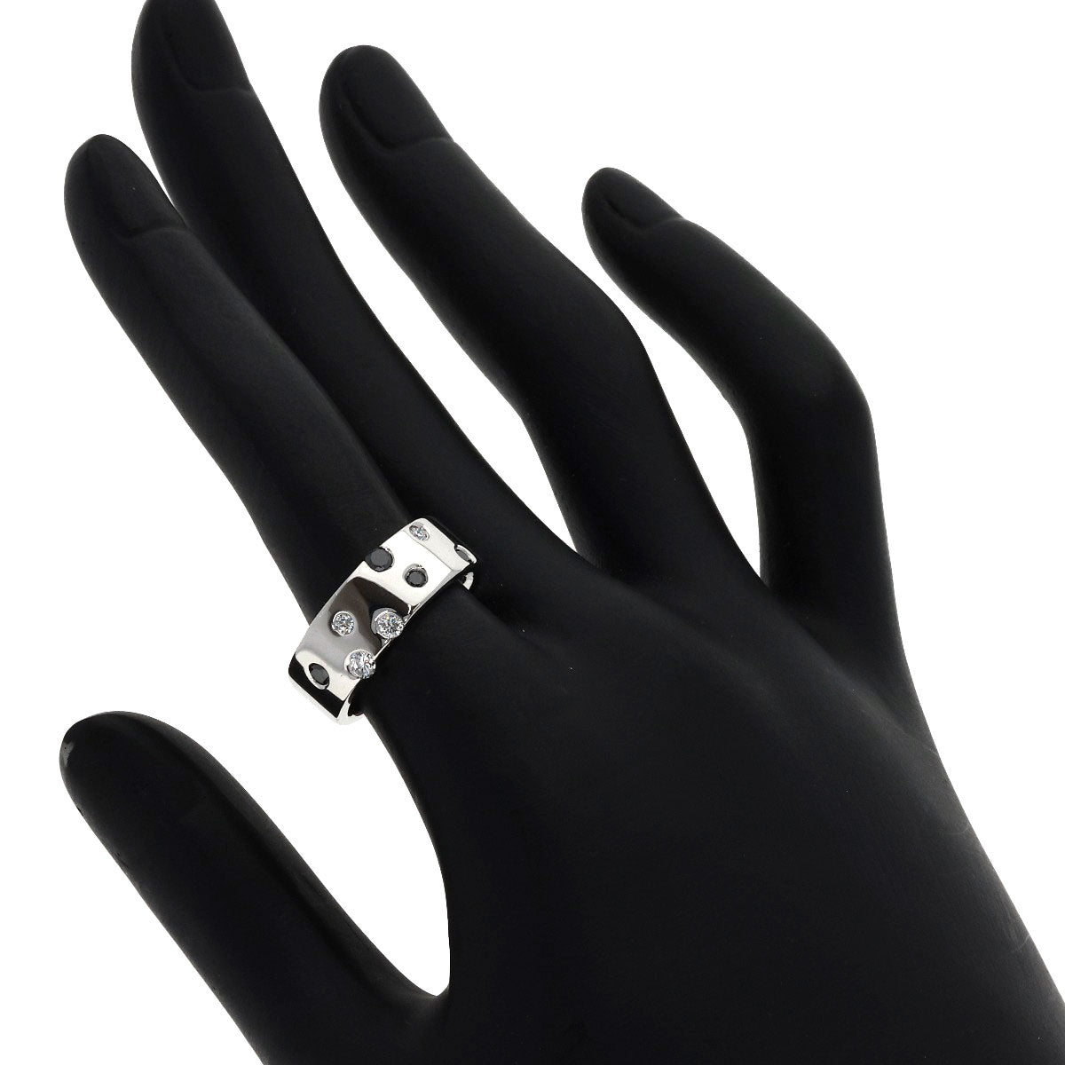 0.35ct Kinoshita Pearl Diamond Ring K18 White Gold 9.8g　Ladies