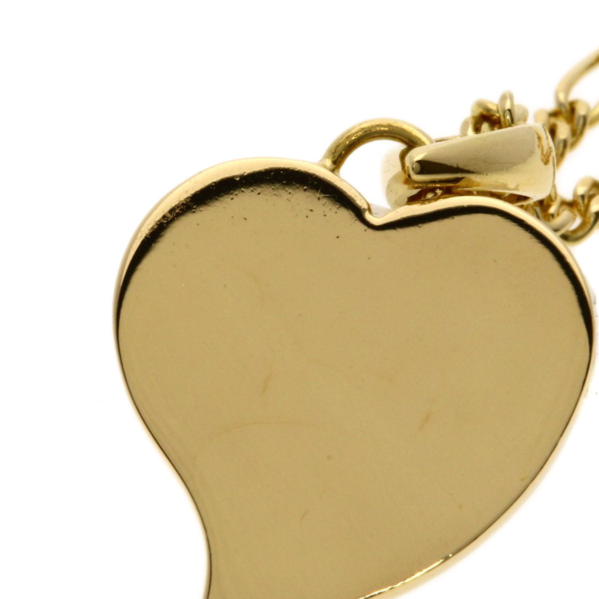 BVLGARI Cross Heart Vintage Necklace K18 Yellow Gold Ladies [Used]
