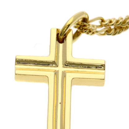BVLGARI Cross Heart Vintage Necklace K18 Yellow Gold Ladies [Used]
