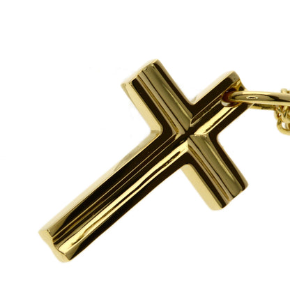 BVLGARI Cross Heart Vintage Necklace K18 Yellow Gold Ladies [Used]
