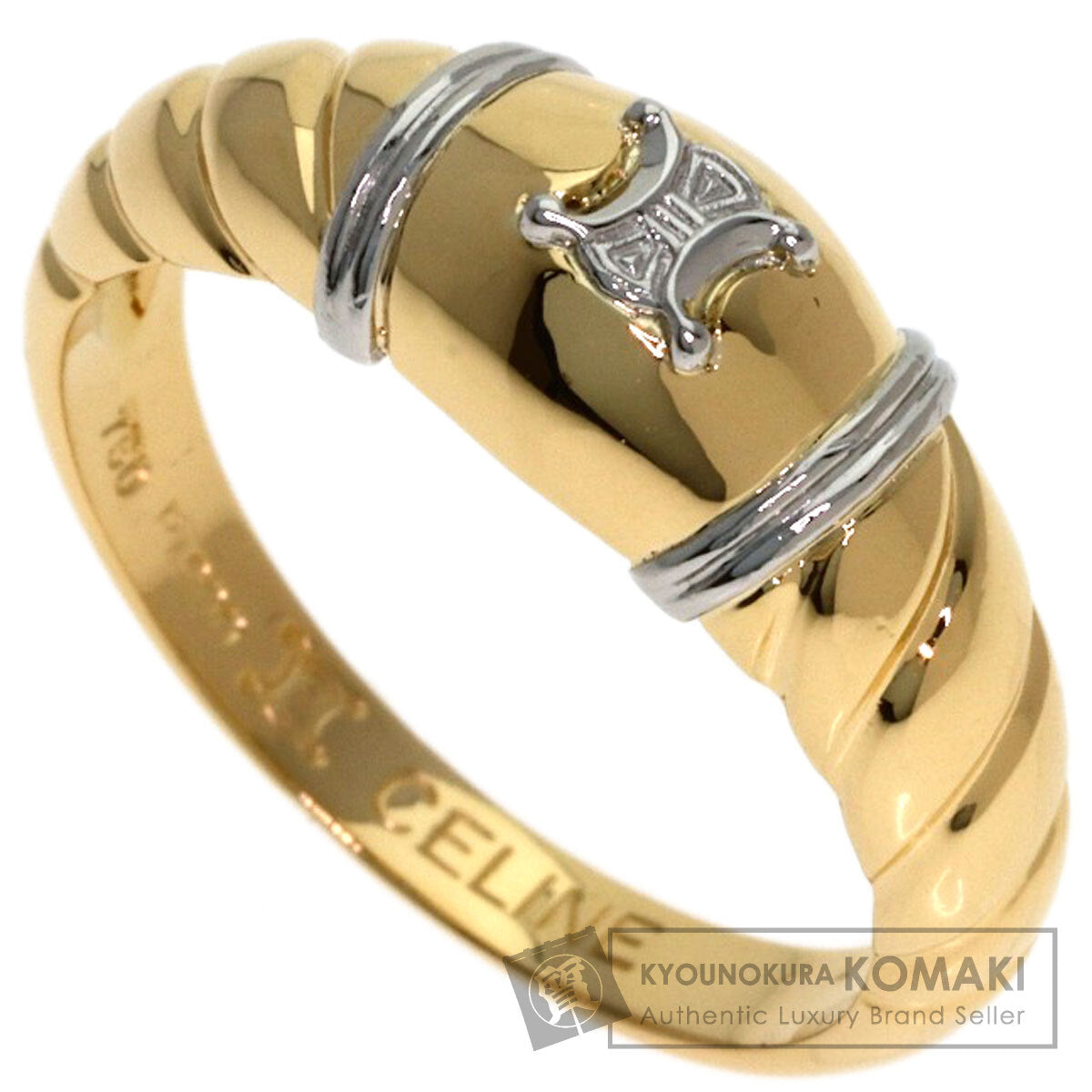 CELINE Triomphe Ring Platinum PT900 18K Pink GoldLadies [Used]