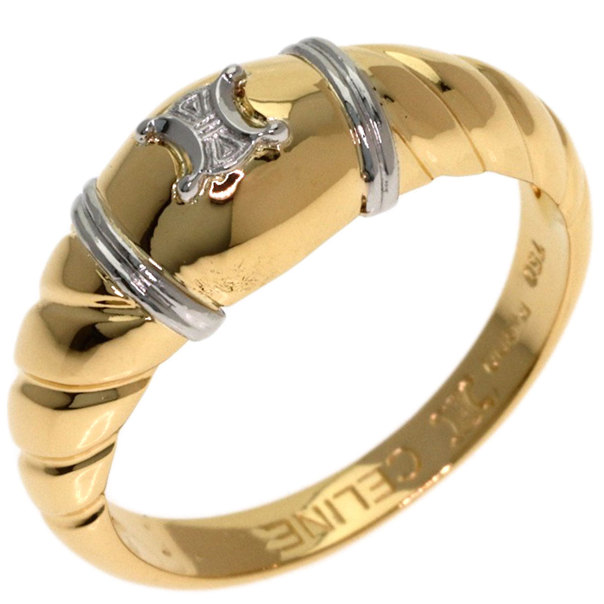 CELINE Triomphe Ring Platinum PT900 18K Pink GoldLadies [Used]