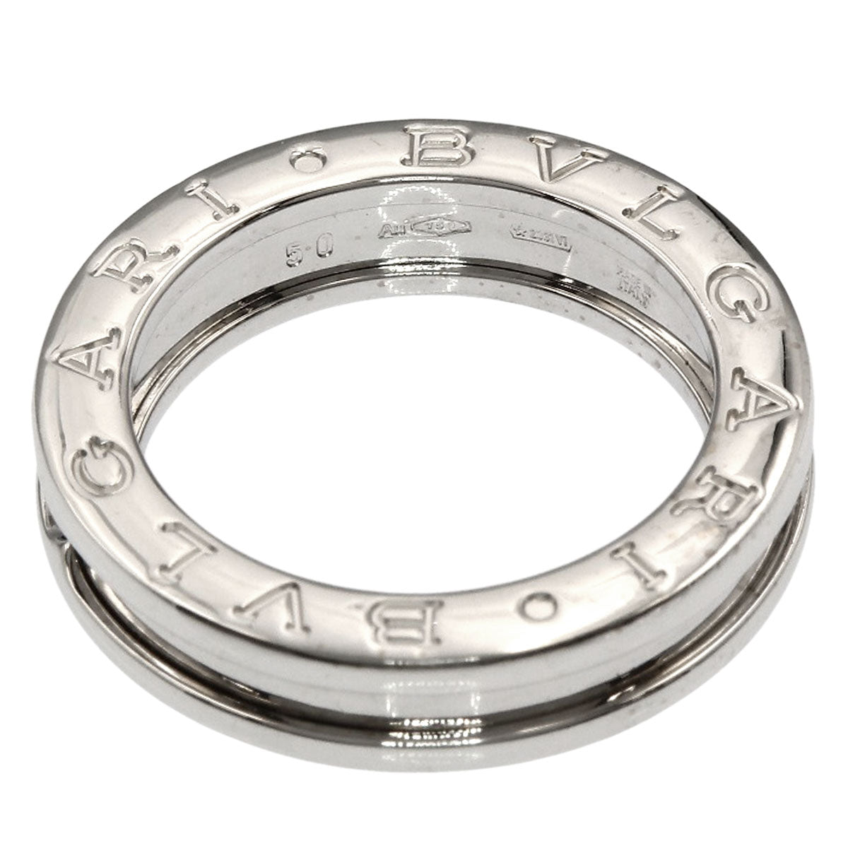 BVLGARI B.zero1 1 band #50 Ring K18 White Gold Ladies [Used]