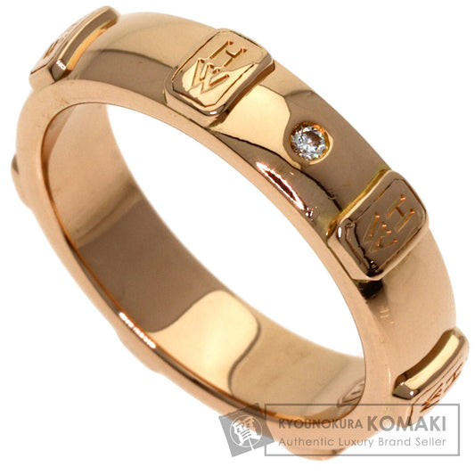 HARRY WINSTON HW logo 1P Diamond Ring K18 Pink Gold Ladies [Used]