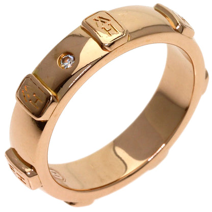 HARRY WINSTON HW logo 1P Diamond Ring K18 Pink Gold Ladies [Used]