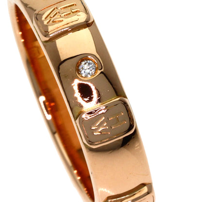 HARRY WINSTON HW logo 1P Diamond Ring K18 Pink Gold Ladies [Used]
