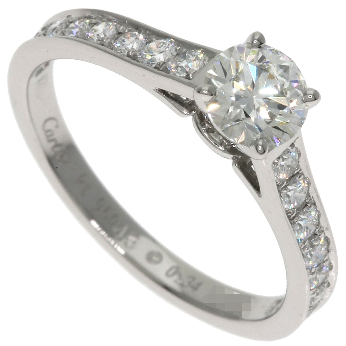 CARTIER Solitaire 1P Diamond #45 Ring Platinum PT950 Ladies [Used]