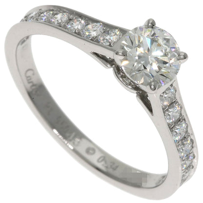 CARTIER Solitaire 1P Diamond #45 Ring Platinum PT950 Ladies [Used]