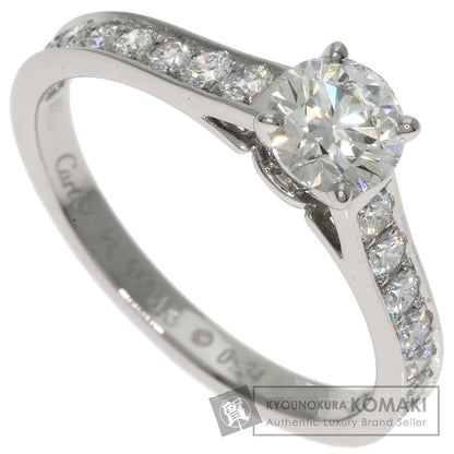 CARTIER Solitaire 1P Diamond #45 Ring Platinum PT950 Ladies [Used]