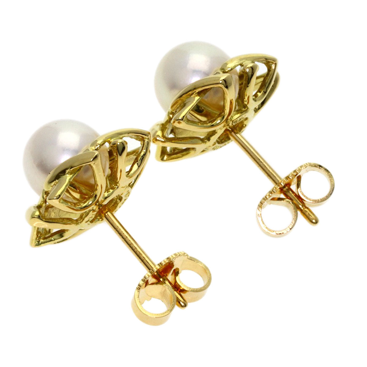 TIFFANY&Co. Kiss Around Pearl Pearl earring K18 Yellow Gold Ladies [Used]