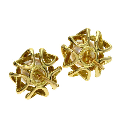 TIFFANY&Co. Kiss Around Pearl Pearl earring K18 Yellow Gold Ladies [Used]