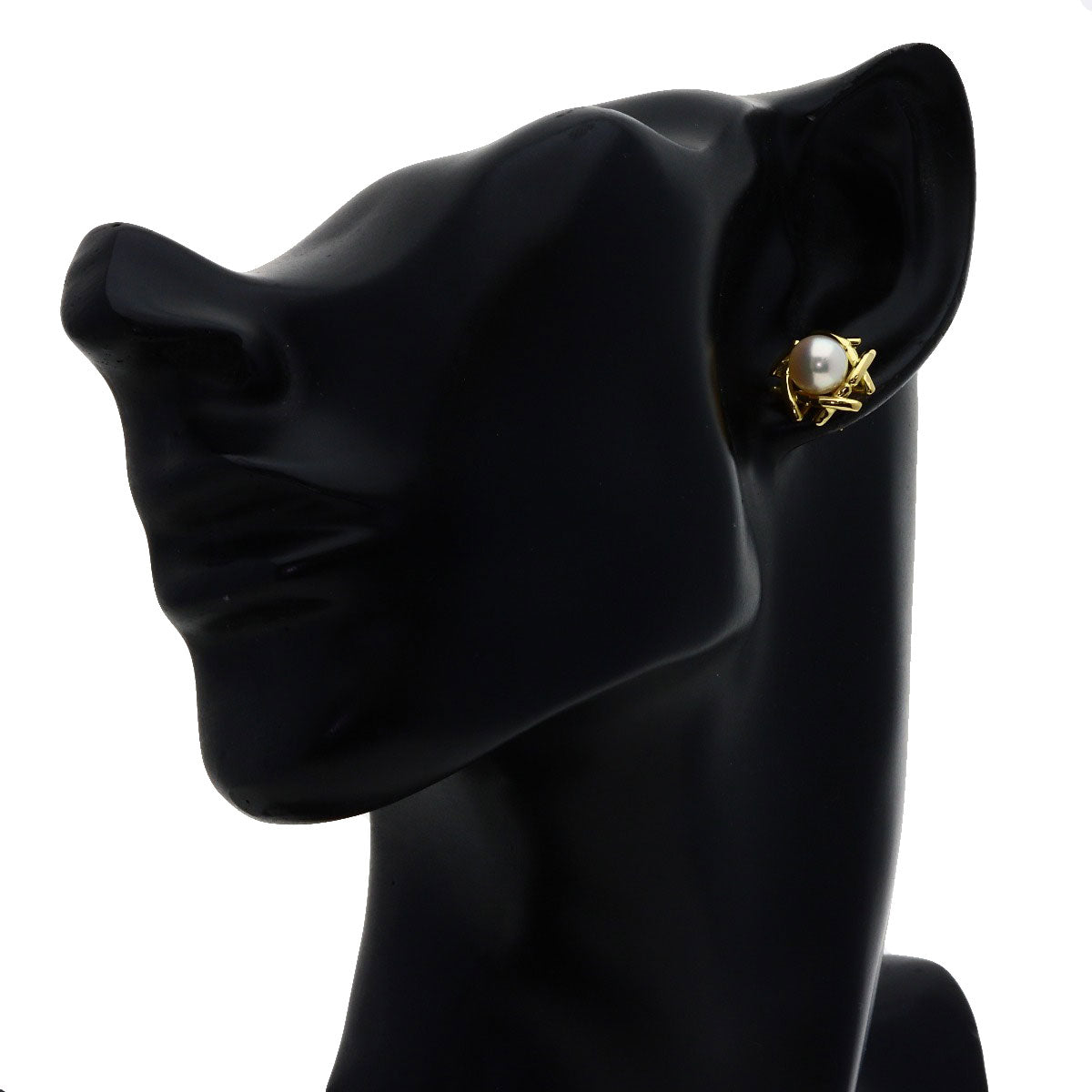 TIFFANY&Co. Kiss Around Pearl Pearl earring K18 Yellow Gold Ladies [Used]