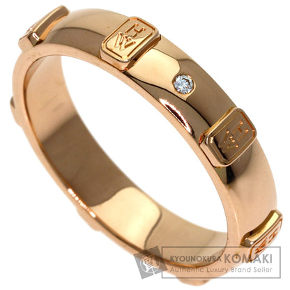 HARRY WINSTON HW Logo 1P Diamond Ring K18 Pink Gold Ladies [Used]