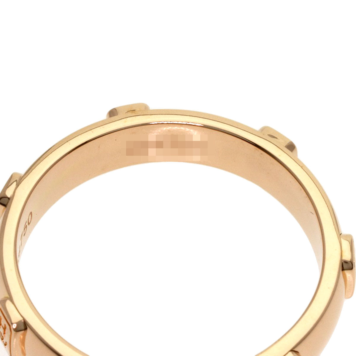 HARRY WINSTON HW Logo 1P Diamond Ring K18 Pink Gold Ladies [Used]