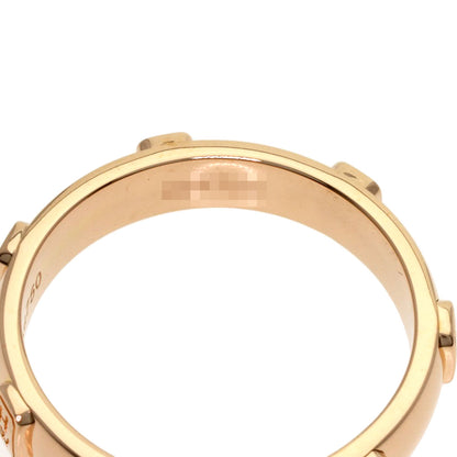 HARRY WINSTON HW Logo 1P Diamond Ring K18 Pink Gold Ladies [Used]