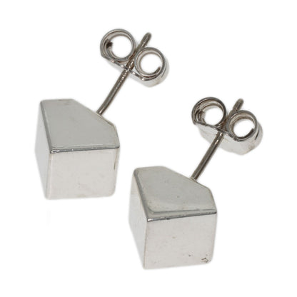 TIFFANY&Co. Cube earring Silver Ladies [Used]