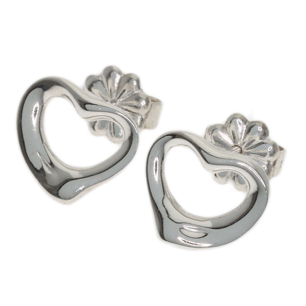 TIFFANY&Co. Open heart earring Silver Ladies [Used]