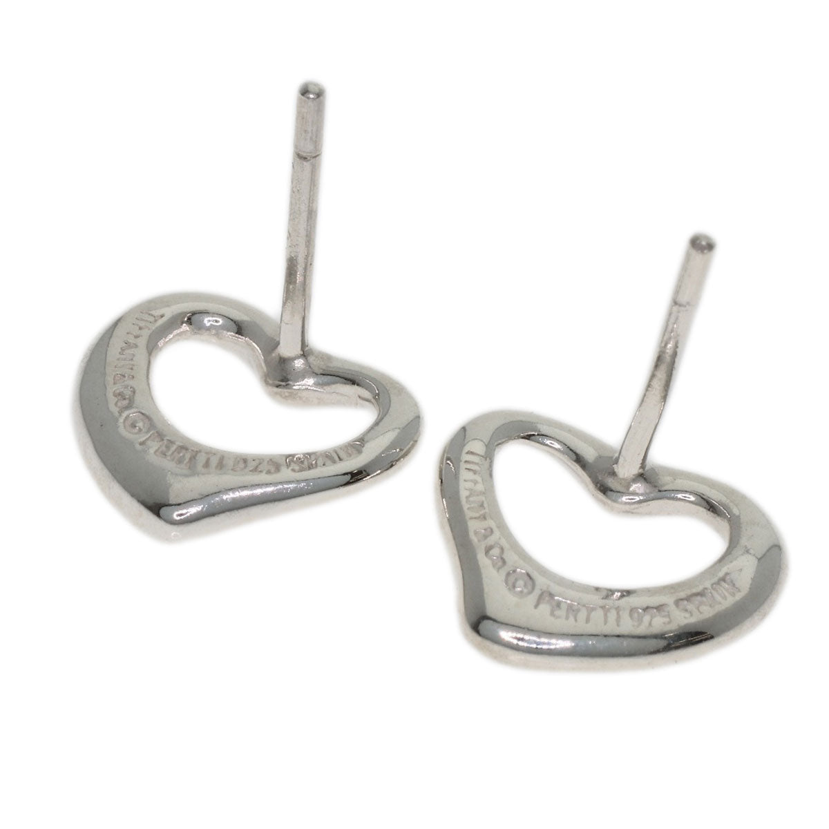 TIFFANY&Co. Open heart earring Silver Ladies [Used]