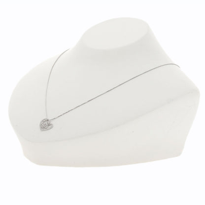 0.25ct Diamond Necklace K18 White Gold 3.4g　Ladies