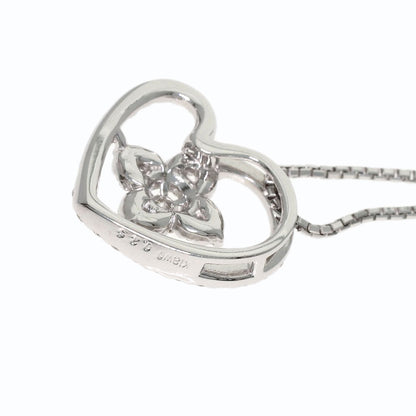 0.25ct Diamond Necklace K18 White Gold 3.4g　Ladies