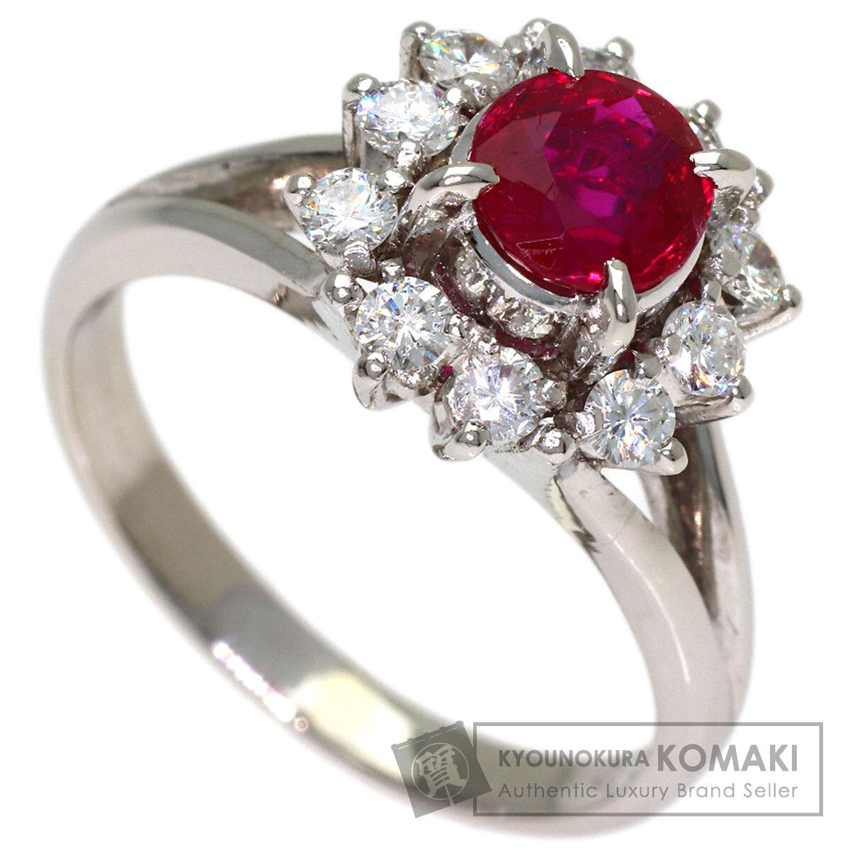 0.76ct Ruby Diamond Ring PlatinumPM900 6g　Ladies