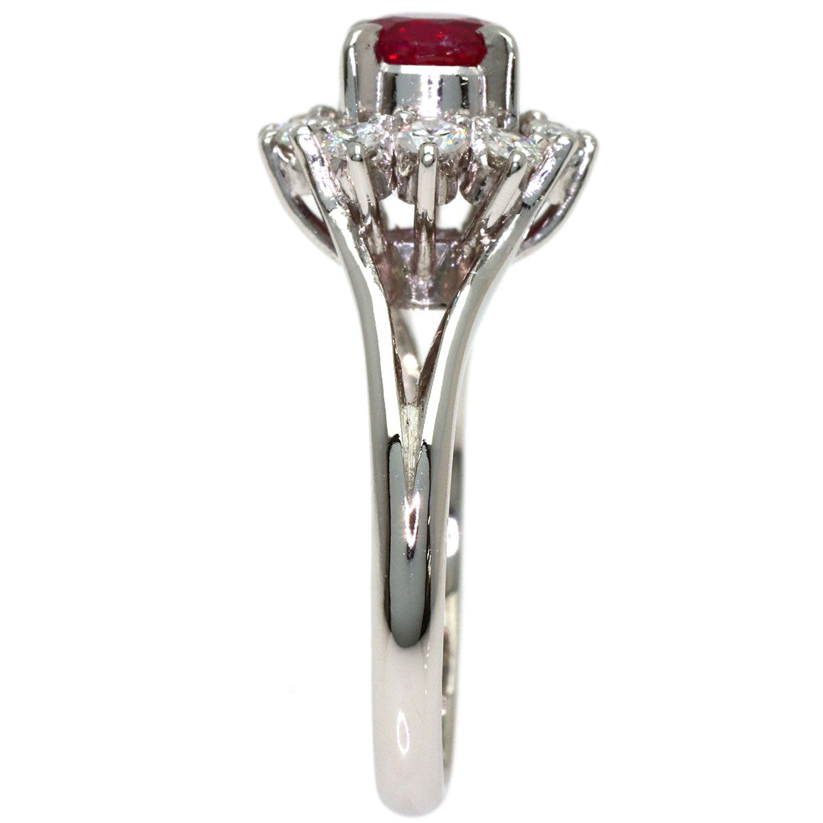 0.76ct Ruby Diamond Ring PlatinumPM900 6g　Ladies
