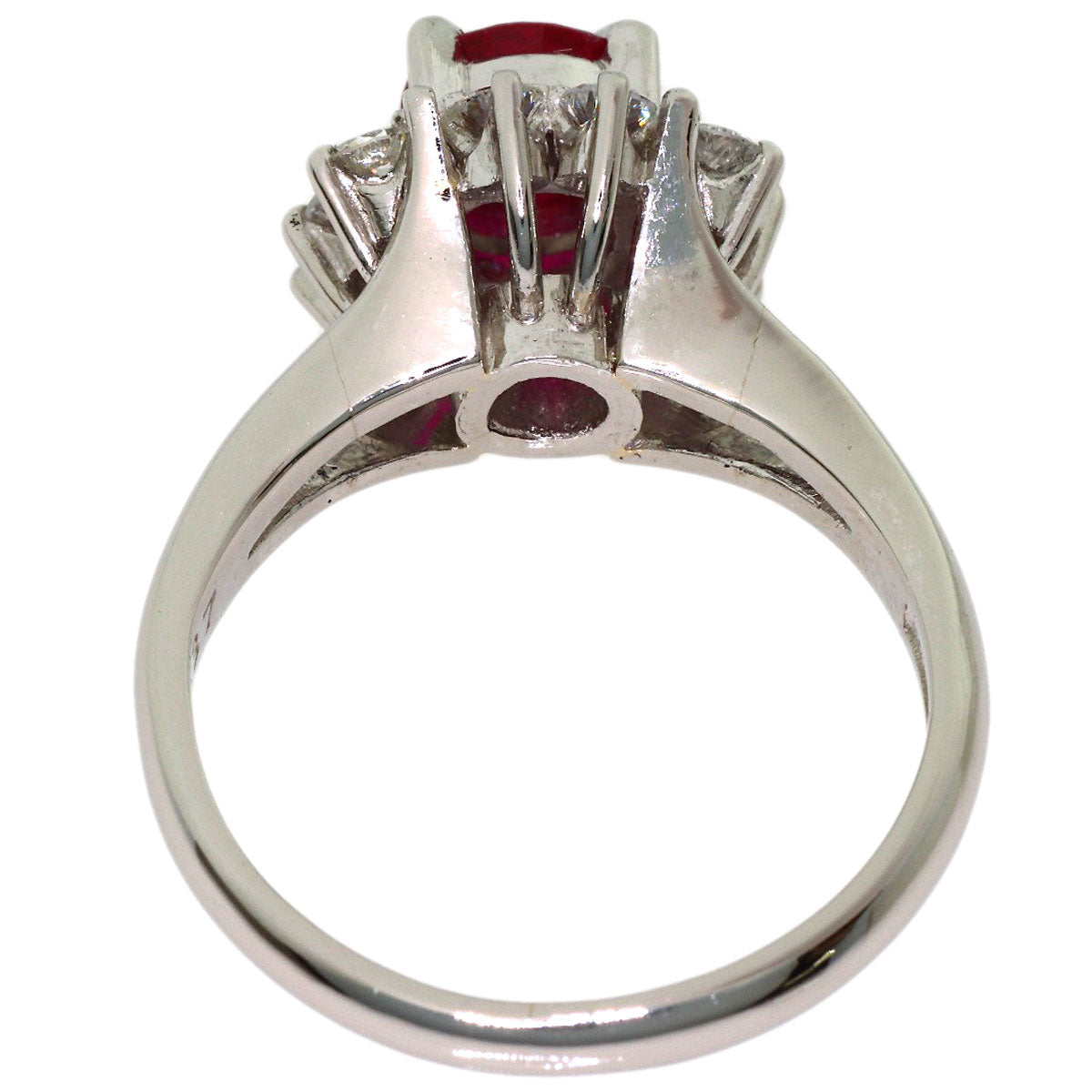 0.76ct Ruby Diamond Ring PlatinumPM900 6g　Ladies