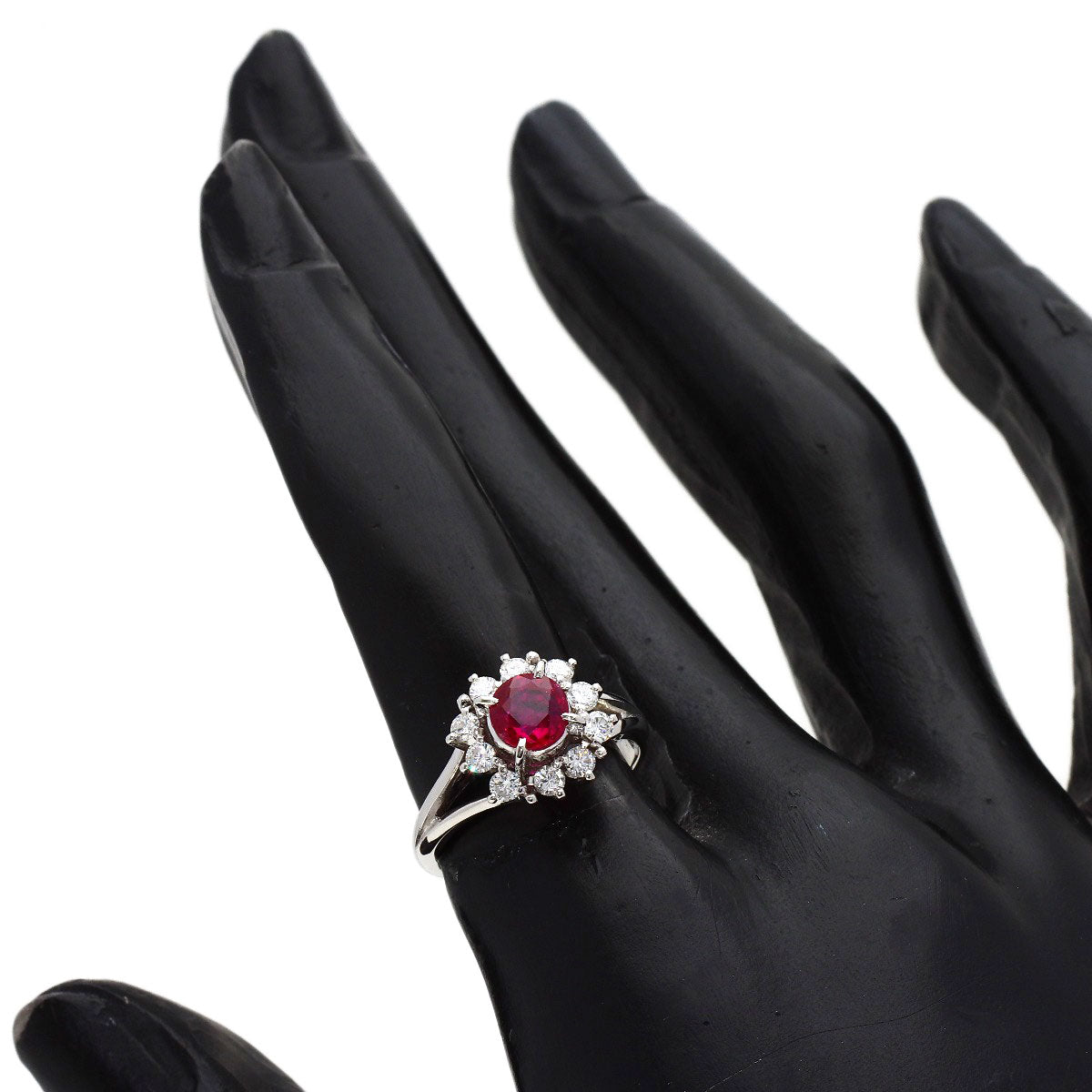 0.76ct Ruby Diamond Ring PlatinumPM900 6g　Ladies