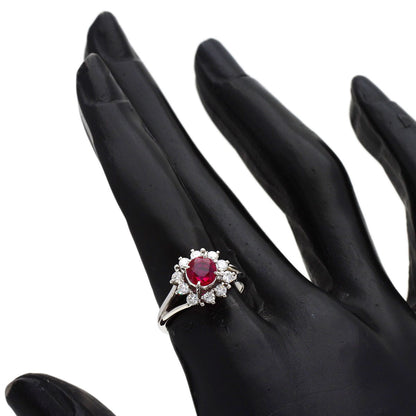 0.76ct Ruby Diamond Ring PlatinumPM900 6g　Ladies