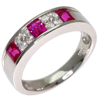 0.84ct Ruby Diamond Ring Platinum PT900 7.1g　Ladies