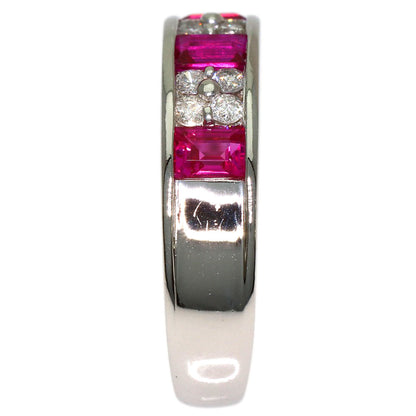 0.84ct Ruby Diamond Ring Platinum PT900 7.1g　Ladies