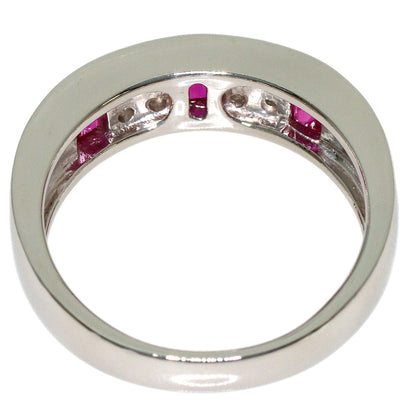 0.84ct Ruby Diamond Ring Platinum PT900 7.1g　Ladies