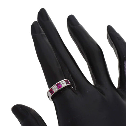 0.84ct Ruby Diamond Ring Platinum PT900 7.1g　Ladies
