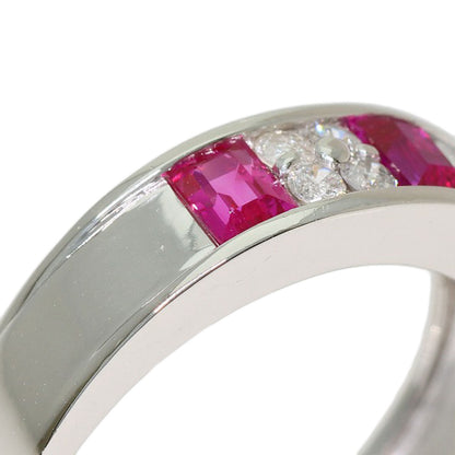 0.84ct Ruby Diamond Ring Platinum PT900 7.1g　Ladies