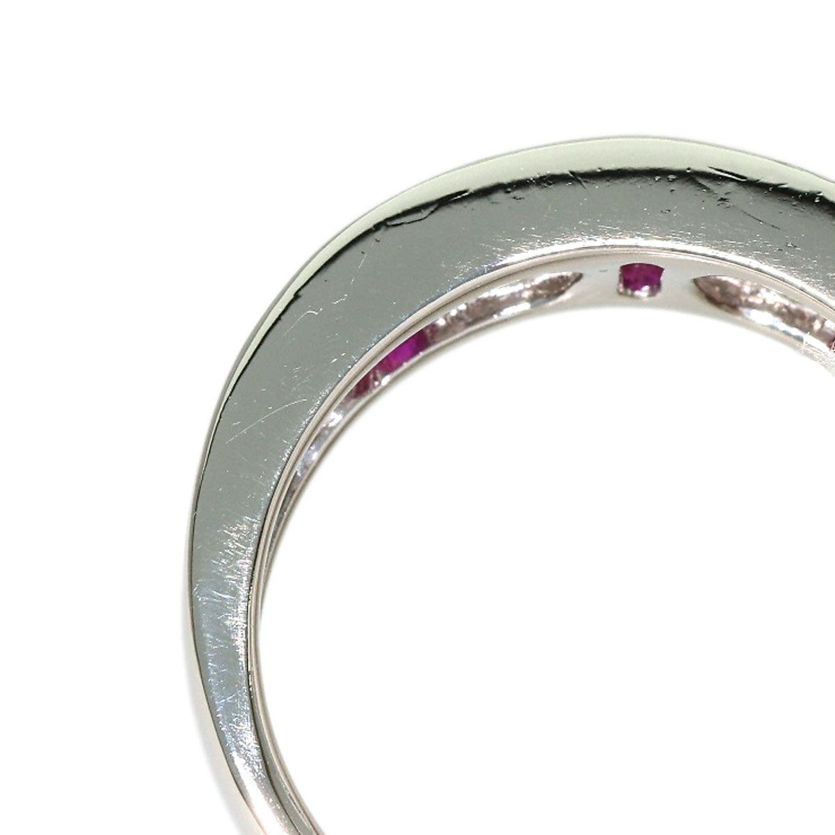 0.84ct Ruby Diamond Ring Platinum PT900 7.1g　Ladies