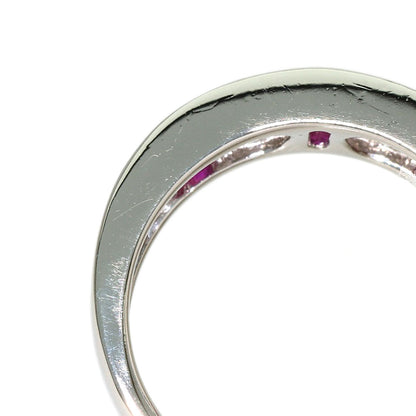 0.84ct Ruby Diamond Ring Platinum PT900 7.1g　Ladies