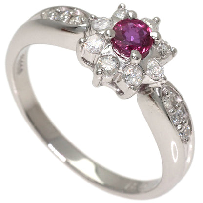 0.25ct Ruby Diamond Ring Platinum PT900 5g　Ladies