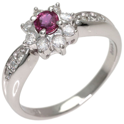0.25ct Ruby Diamond Ring Platinum PT900 5g　Ladies