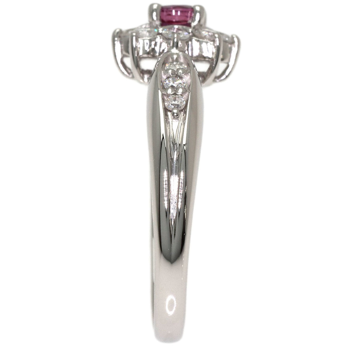 0.25ct Ruby Diamond Ring Platinum PT900 5g　Ladies