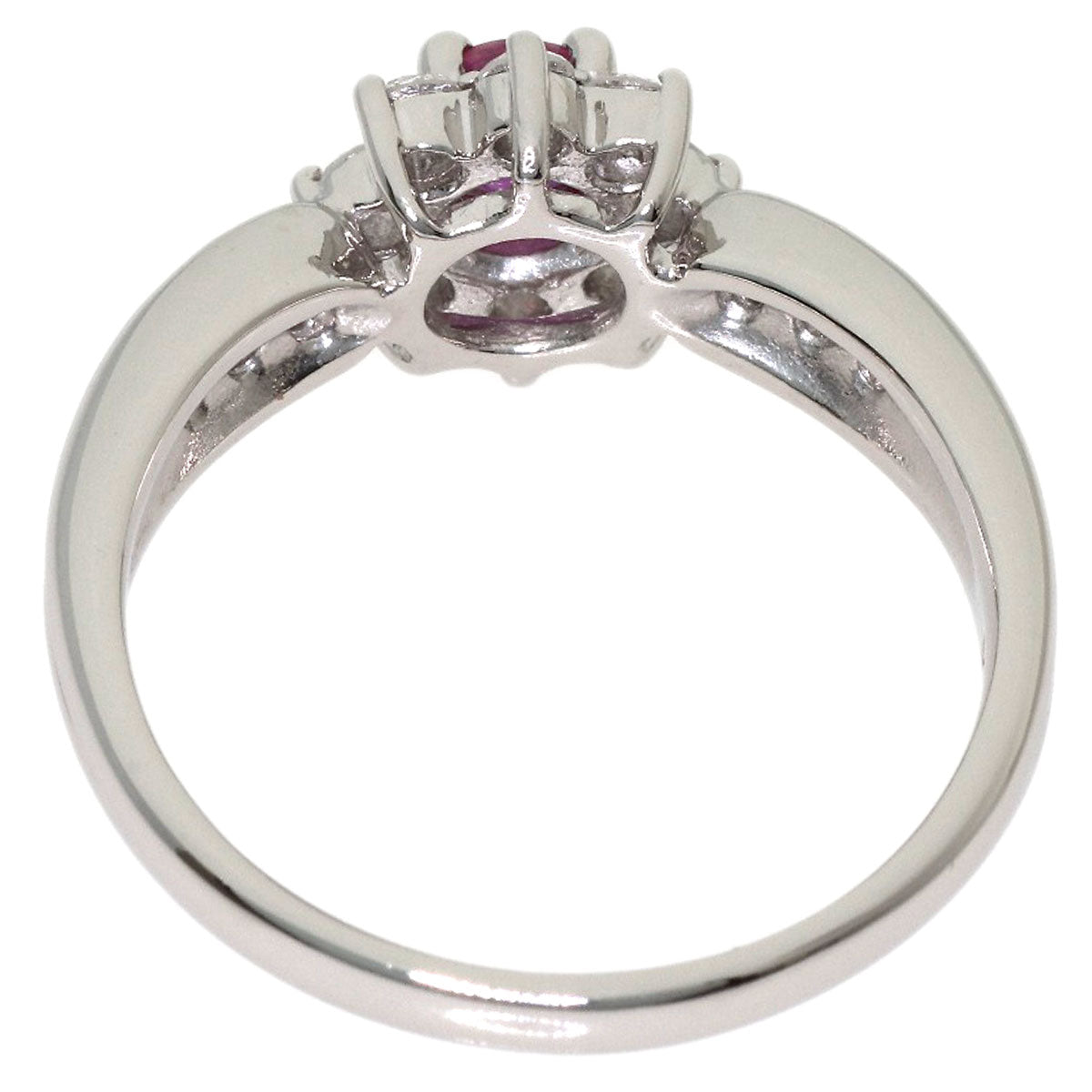 0.25ct Ruby Diamond Ring Platinum PT900 5g　Ladies
