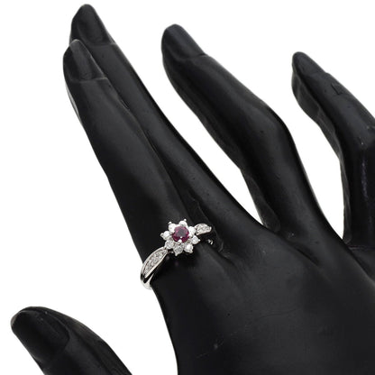0.25ct Ruby Diamond Ring Platinum PT900 5g　Ladies