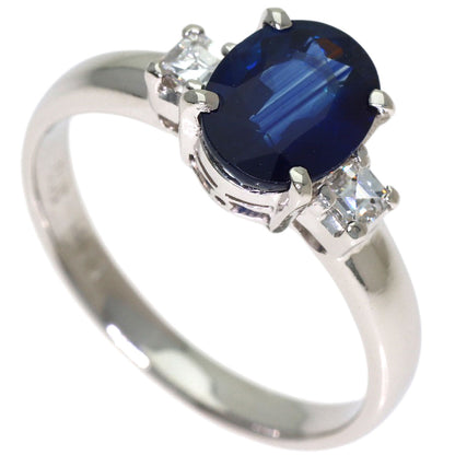 1.71ct Sapphire Diamond Ring Platinum PT900 3.8g　Ladies