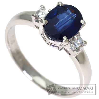 1.71ct Sapphire Diamond Ring Platinum PT900 3.8g　Ladies