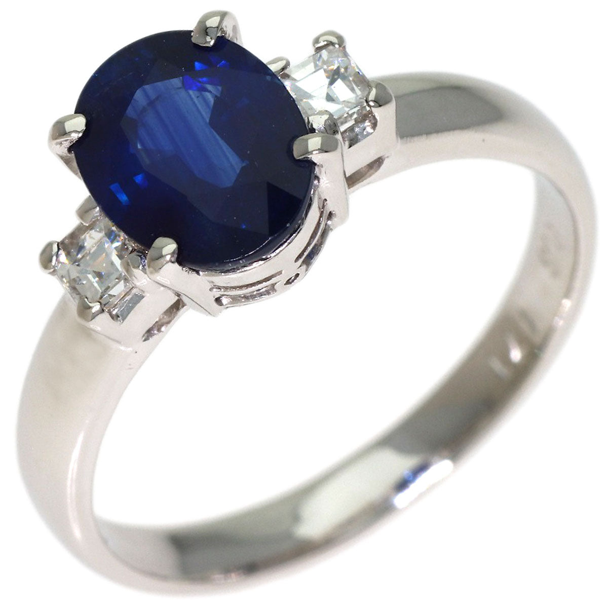 1.71ct Sapphire Diamond Ring Platinum PT900 3.8g　Ladies
