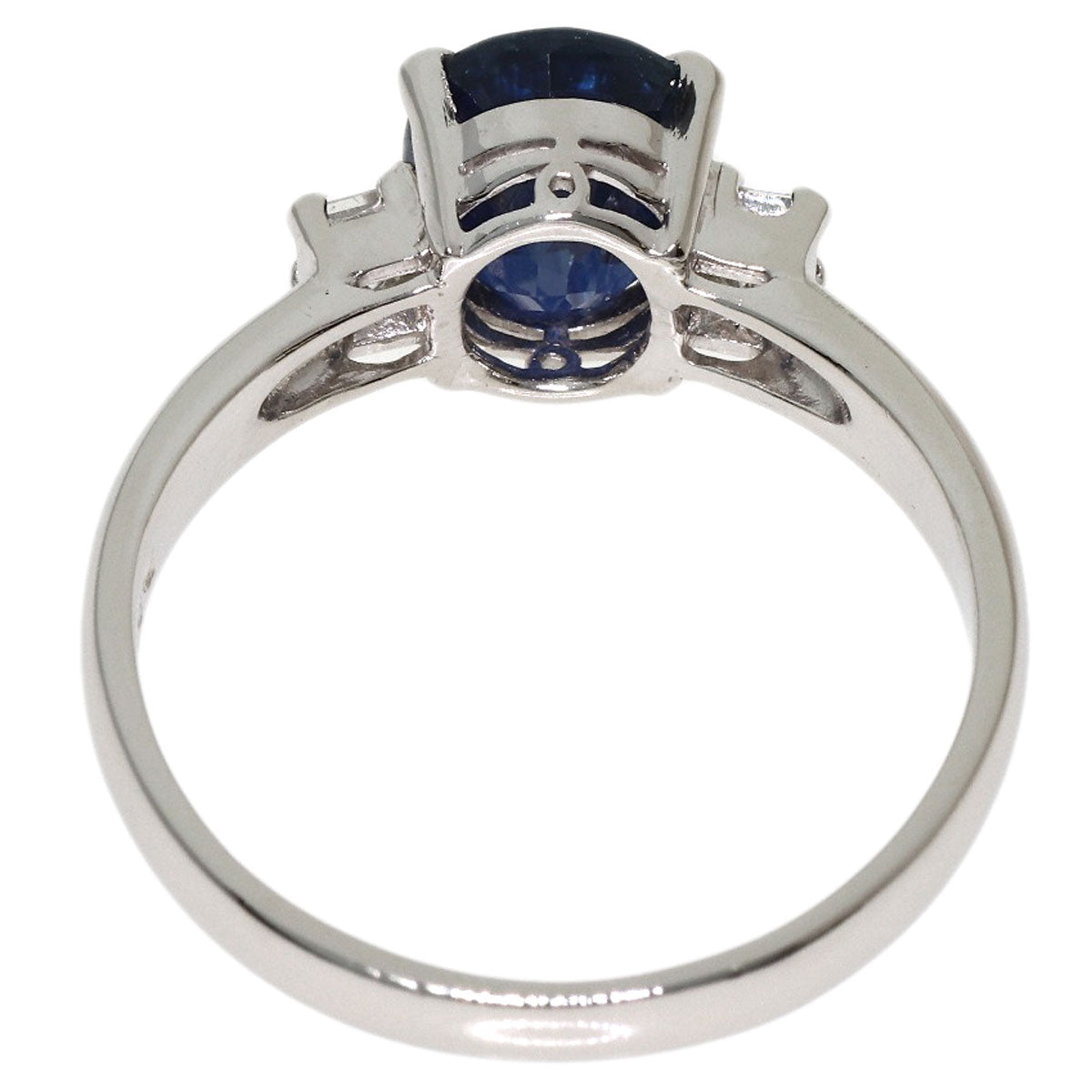 1.71ct Sapphire Diamond Ring Platinum PT900 3.8g　Ladies