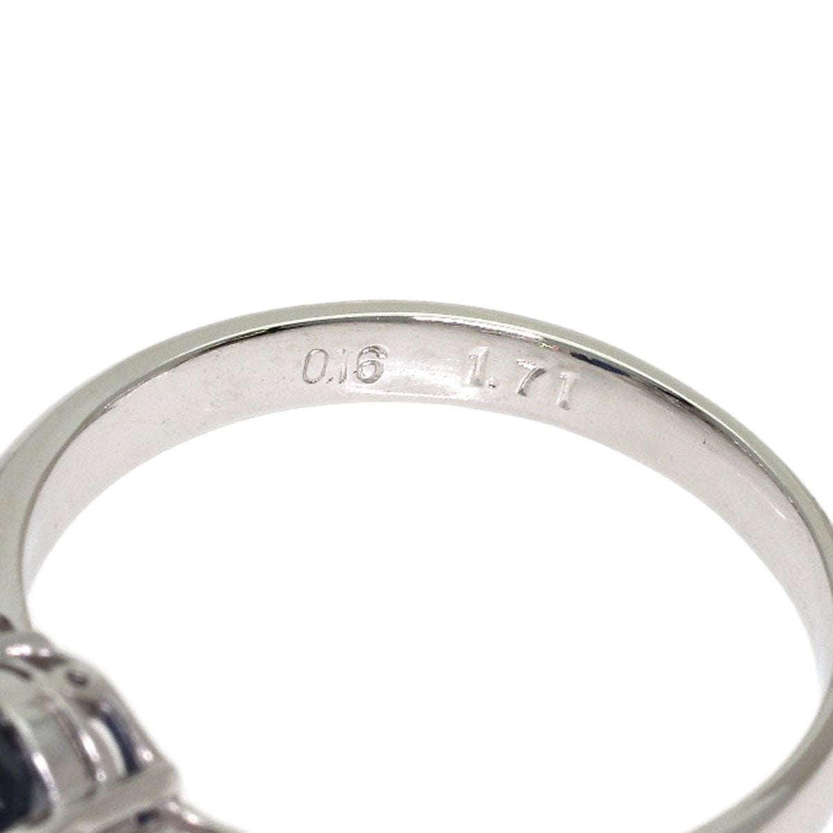 1.71ct Sapphire Diamond Ring Platinum PT900 3.8g　Ladies