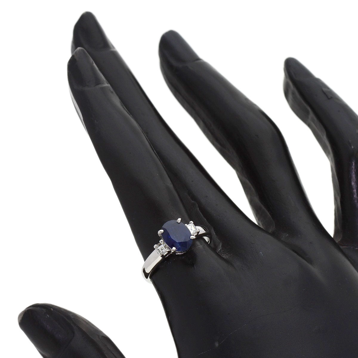 1.71ct Sapphire Diamond Ring Platinum PT900 3.8g　Ladies