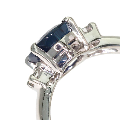 1.71ct Sapphire Diamond Ring Platinum PT900 3.8g　Ladies