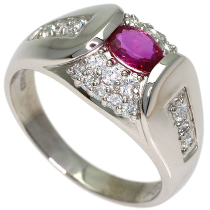 0.34ct Ruby Diamond Ring Platinum PT900 6.1g　Ladies